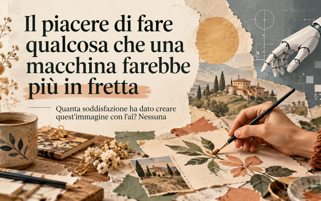 Il piacere di fare qualcosa che una macchina farebbe più in fretta